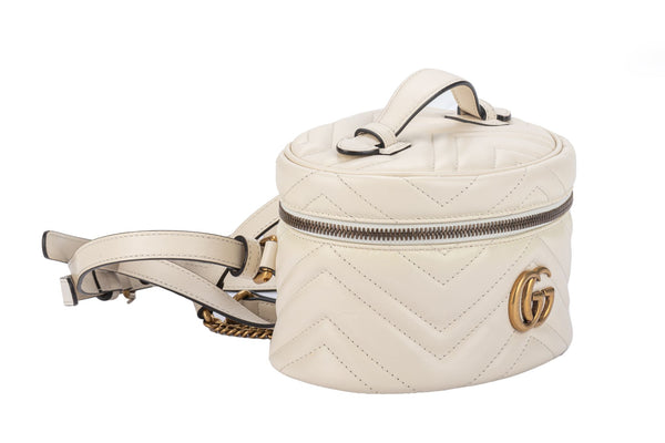 gucci gg marmont mini backpack Gucci New Mini Cream Marmont Backpack
