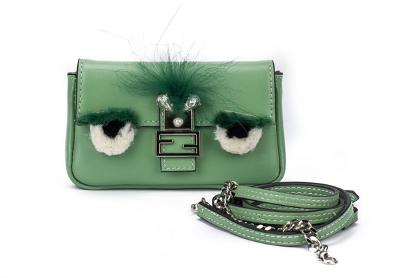 Fendi Leather Micro Monster Baguette Vintage Lux