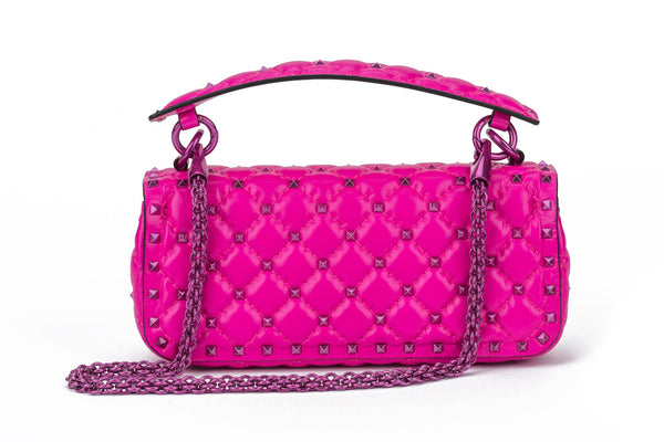 【レビューで送料無料】 Valentino Lux Vintage - Bag Shoulder Rockstud Pink New バッグ