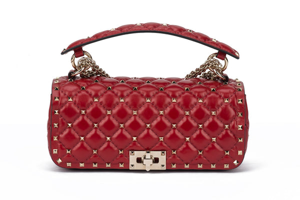【有名人芸能人】 Valentino New Red Rockstud Shoulder Bag - Vintage Lux ワンピース