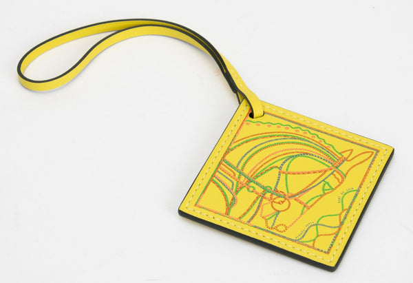 Hermès New Yellow Leather Bag Charm - Vintage Lux