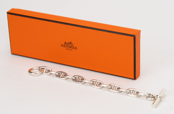 pasta　Hermès vintage Chaine d'ancre Hermès Sterling Chaine d'Ancre Bracelet - Vintage Lux