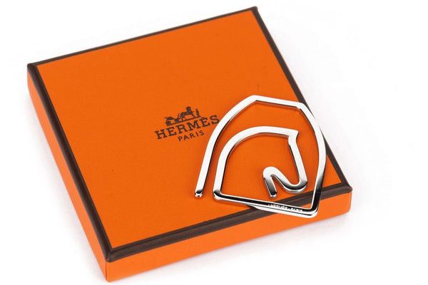 小物 HERMES Money Clip Hermès New Horse Head Money Clip - Vintage Lux