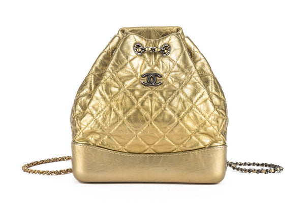 chanel gabrielle backpack mini Chanel Gabrielle Gold Backpack