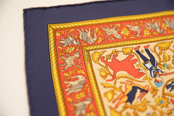 HERMES CHASSE EN INDE シルクスカーフ Hermès Chasse en Inde Scarf - Vintage Lux
