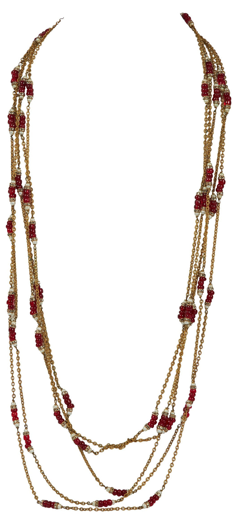 1960s Chanel Gripoix 5-Strand Necklace