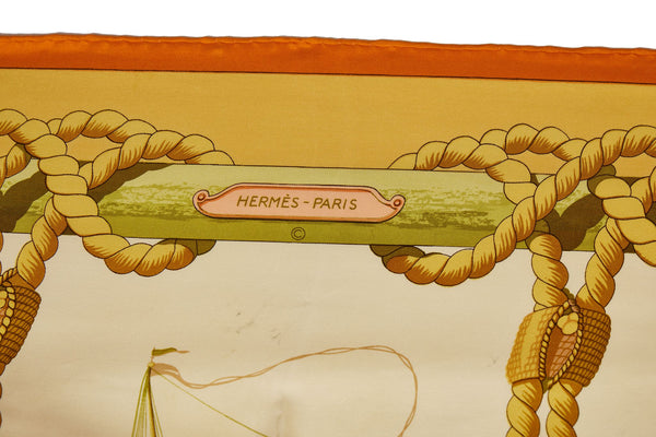 Lot 140 - A 'Tribord' silk scarf by Hermès, designed