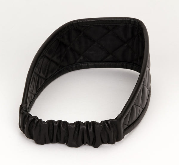 Chanel Black Quilted Vintage Headband - Vintage Lux