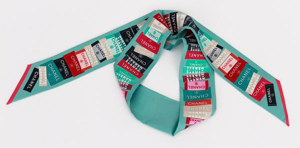 高い信頼 厚い信頼 Labels Silk Aqua New Chanel Twilly Lux Vintage - ラッピング・包装