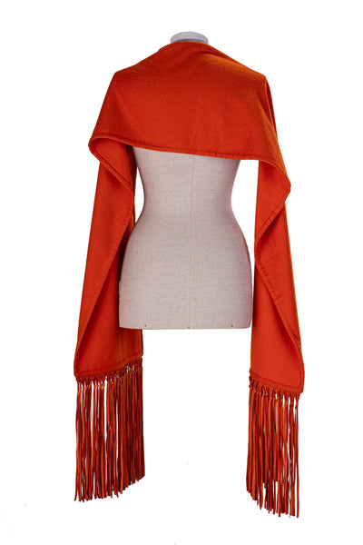 Authentic Guaranteed Versace Orange Cashmere Top on Sale at JHROP