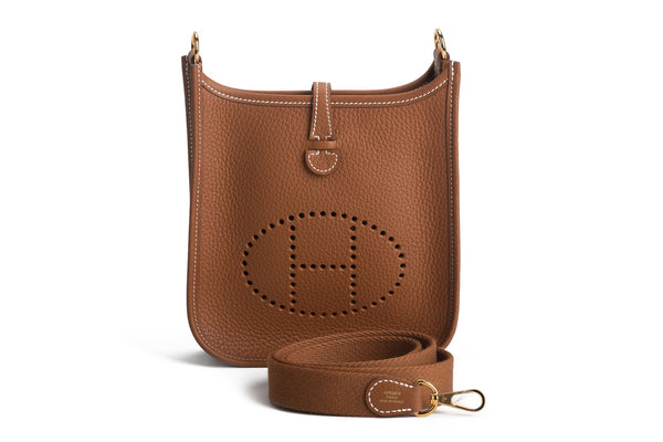 Hermes Evelyn Crossbody Bag Brown Leather
