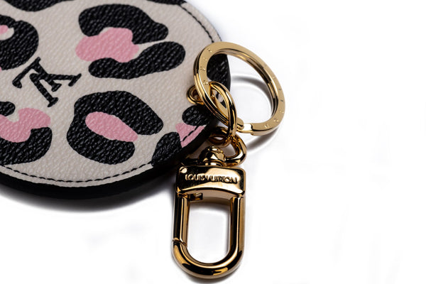 LOUIS VUITTON Louis Vuitton Porto Clé Illustre Wild at Heart Keyring  Keychain Bag Charm MP3070 Pink Black