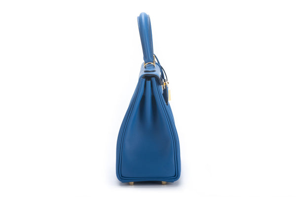 Hermès Ocean Blue Swift Leather 25 cm Kelly