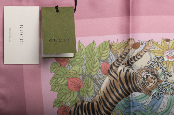 Gucci Pink Year of the Tiger Scarf - Vintage Lux
