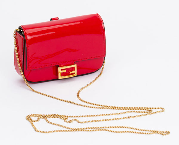 Baguette bag charm Fendi Red in Metal - 31660787