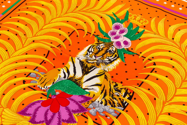 Hermes “Tigre Royal Fleuri” Scarf 70