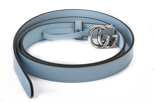 Gucci Silver Calfskin Thin Women\'s Belt Gucci | Accessories | Gucci Silver Calfskin Thin Womens Belt  main image 2