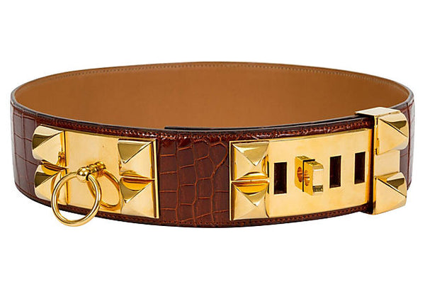 Hermès Rare Croc Collier de Chien Belt - Vintage Lux