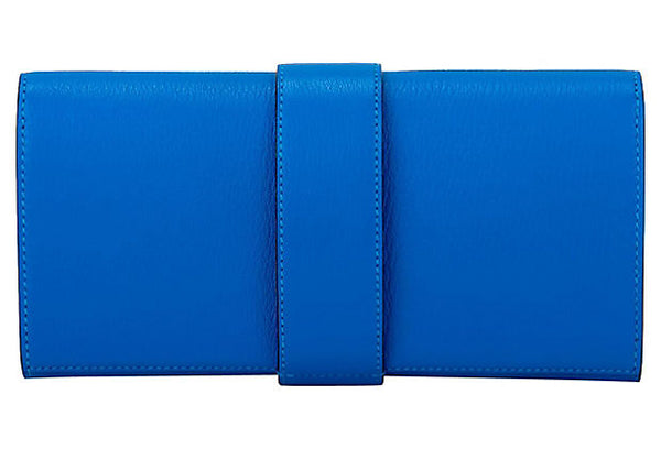 Hermes Medor Clutch Bag Blue Hydra Palladium Hardware New