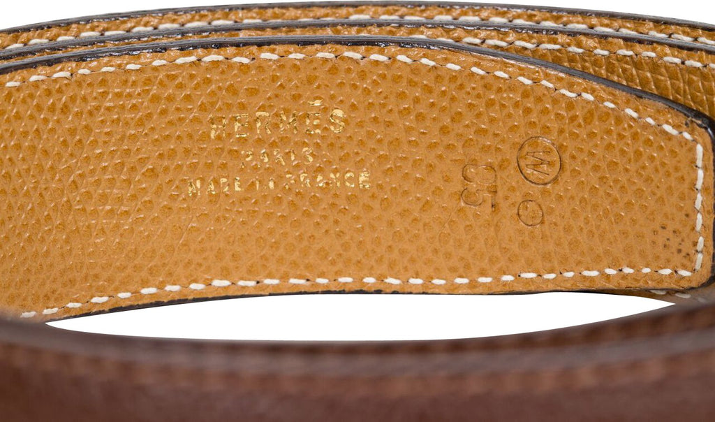 Hermès Brown & Gold Lock Reversible Belt
