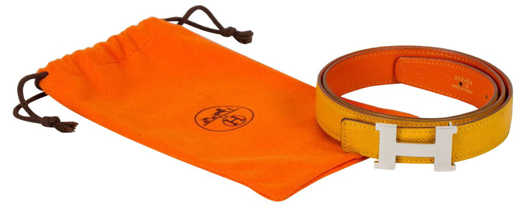 Hermès Yellow & Orange Thin H Belt