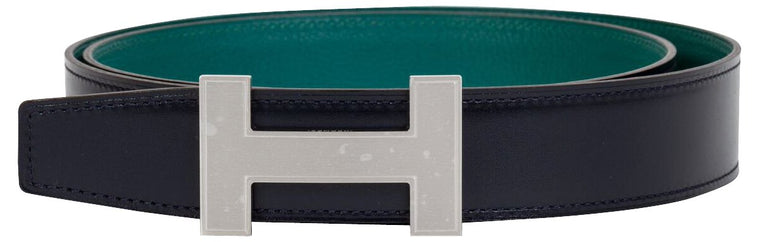 Hermès Blue & Malachite Reversible Belt