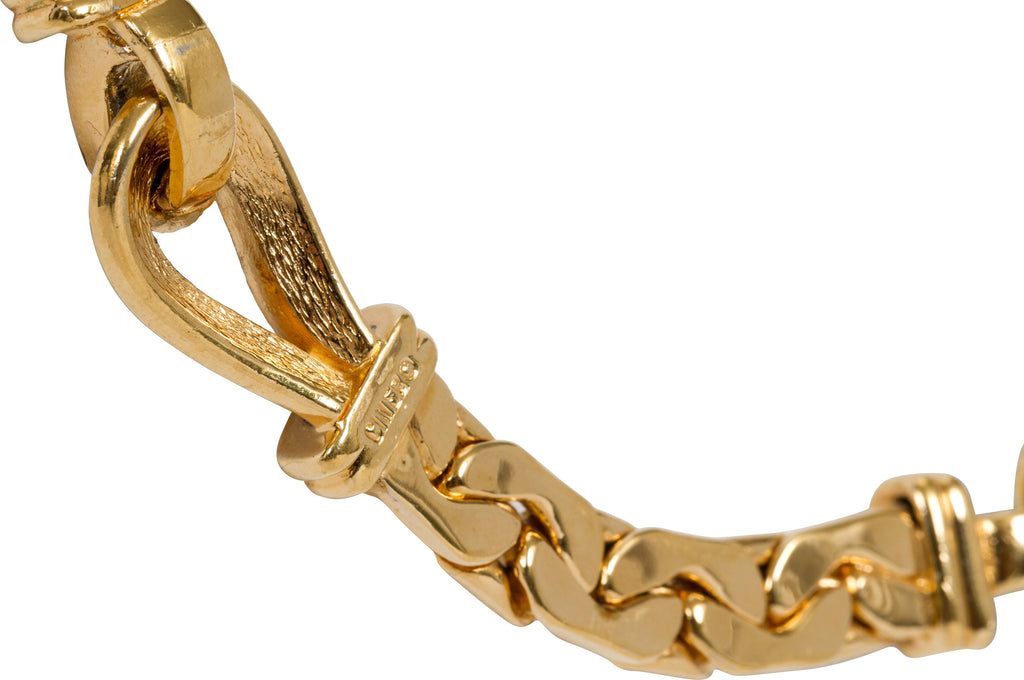 Ciner Gold Rhinestone Link Necklace