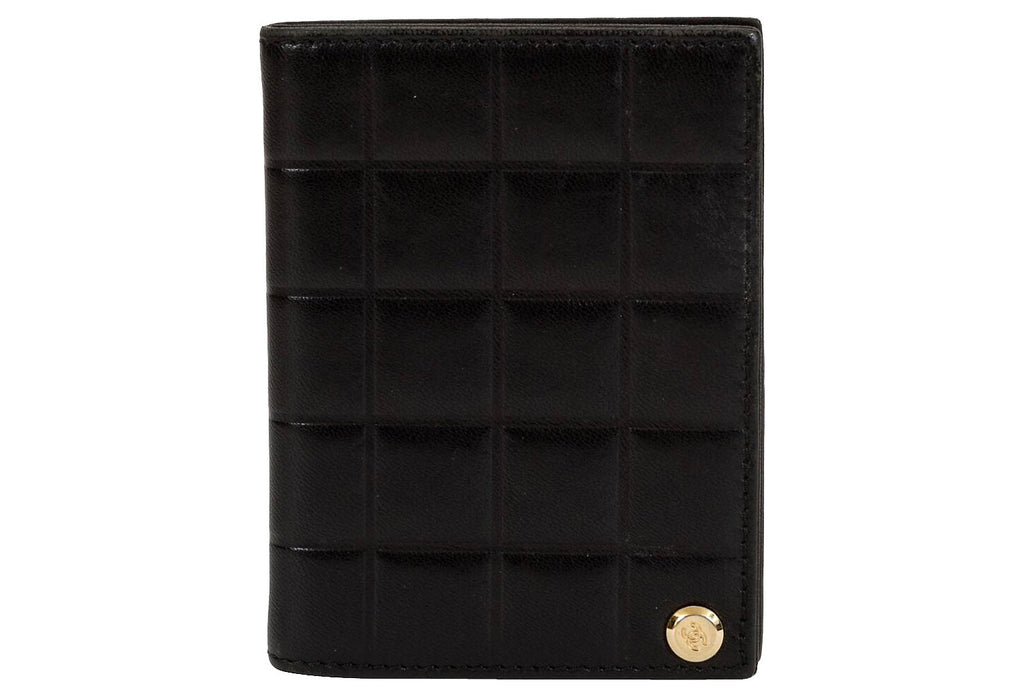 Chanel Black Chocolate Bar Card Wallet