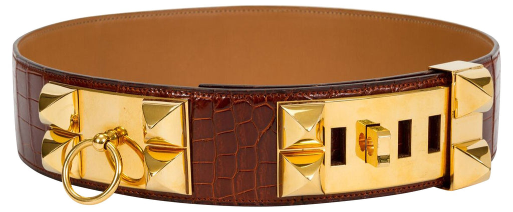 Hermès Rare Croc Collier de Chien Belt