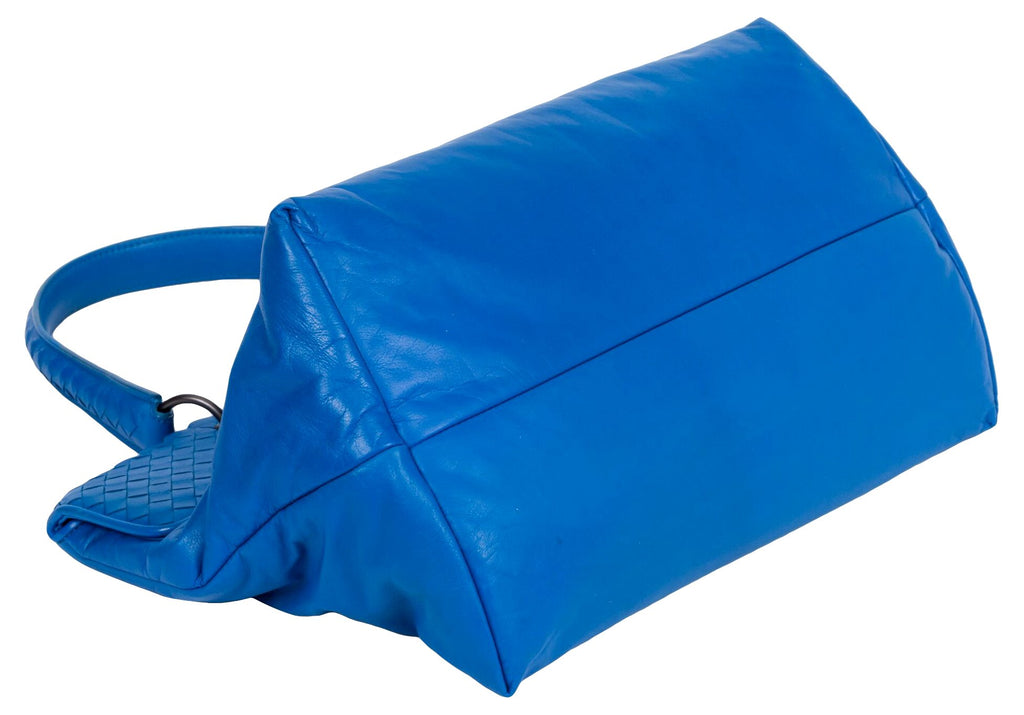 Bottega Veneta Turquoise Woven Handbag