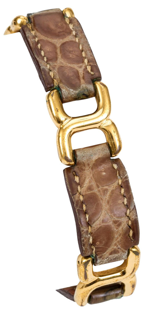 Hermès Brown Crocodile Bracelet