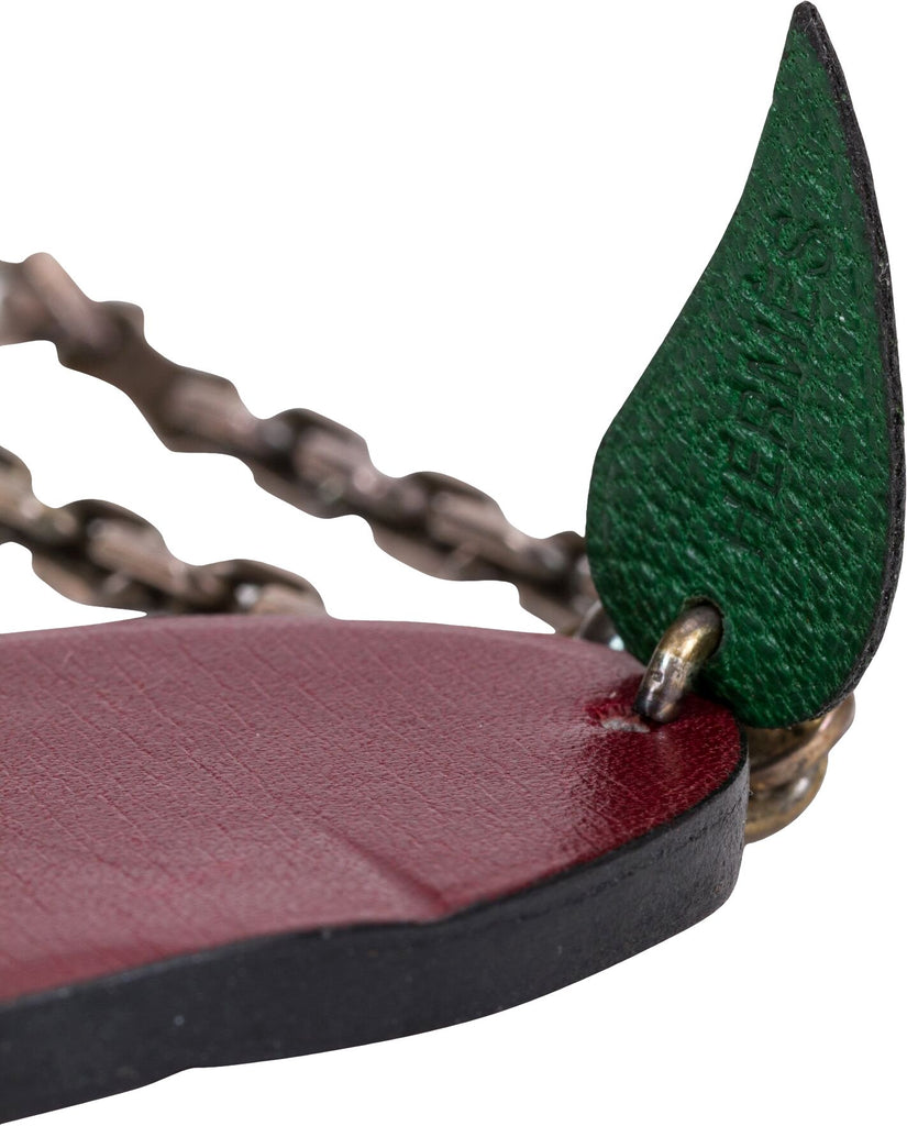 Hermès Leather Plum Charm