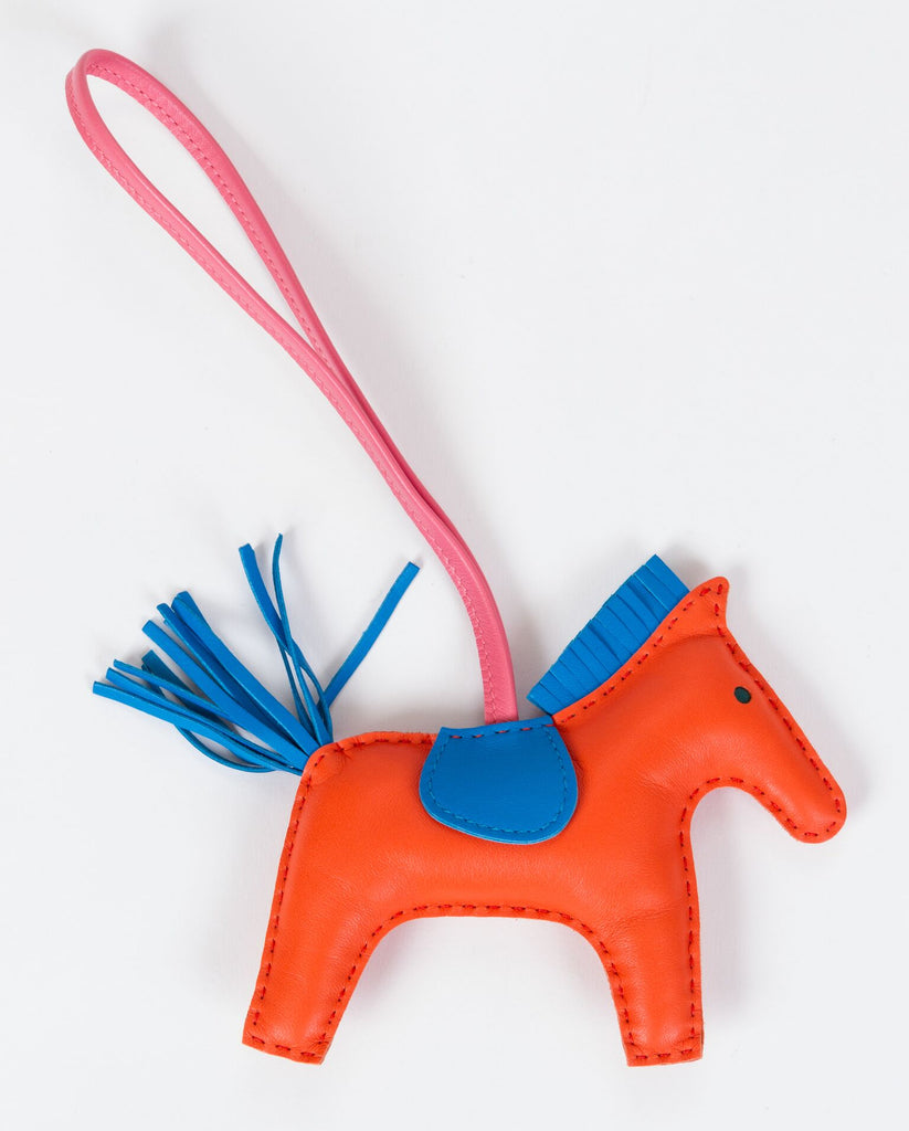 Hermès MM Orange Poppy Rodeo Bag Charm