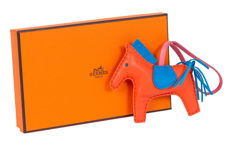 Hermès MM Orange Poppy Rodeo Bag Charm