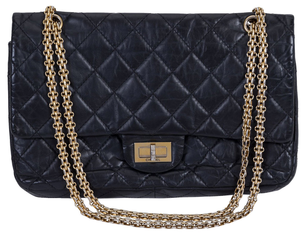 Chanel Reissue Black Gold Jumbo Flap Bag