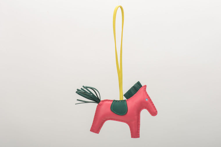 Hermès MM Rose Azalee Rodeo Bag Charm