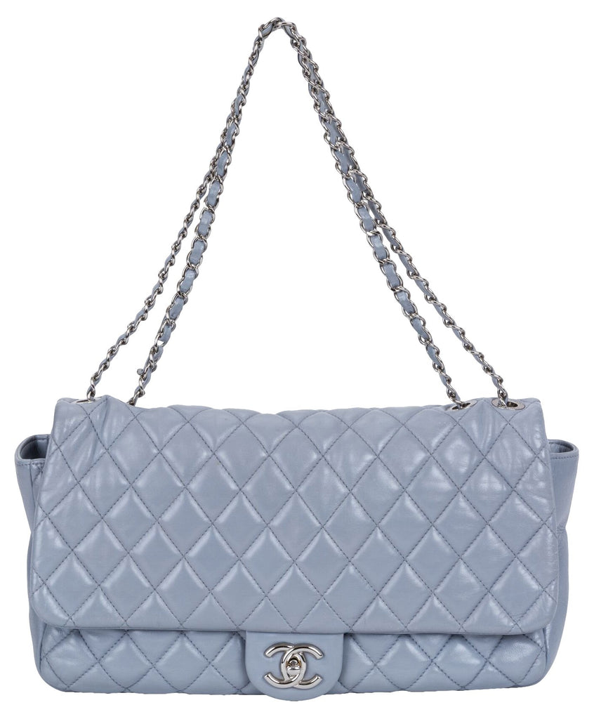 Chanel Maxi Gray Rain Jacket Flap Bag