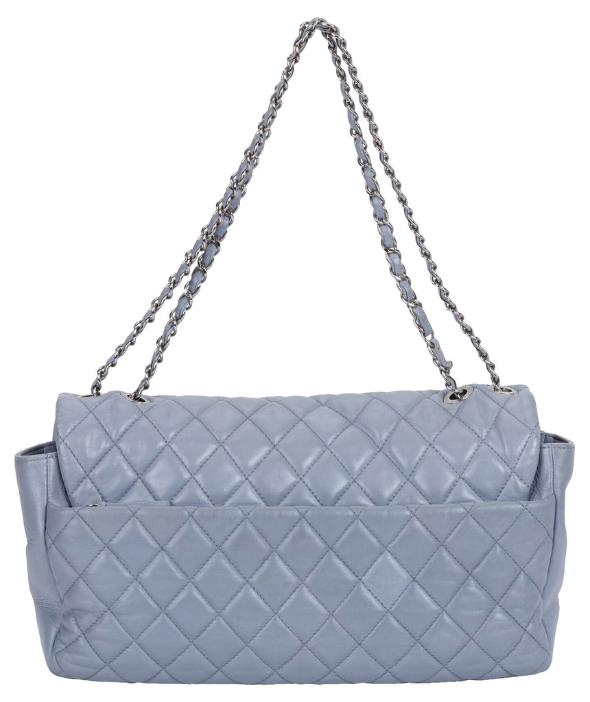 Chanel Maxi Gray Rain Jacket Flap Bag