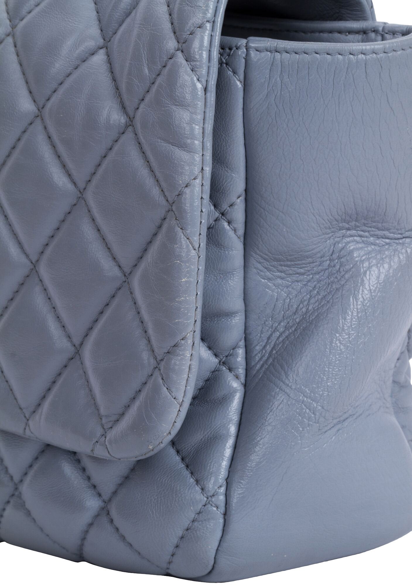 chanel bag rain cover Chanel Maxi Gray Rain Jacket Flap Bag