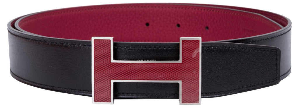Hermès Black & Ruby Unisex H Belt