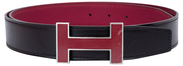 Hermès Black & Ruby Unisex H Belt