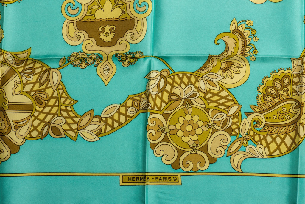Hermès Teal Cendrillon Scarf