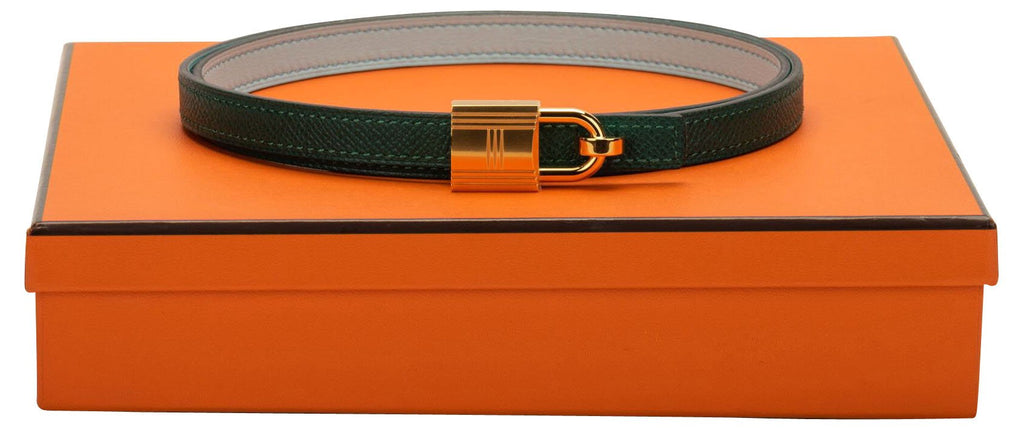 Hermès Green & Blue Atoll Lock Belt
