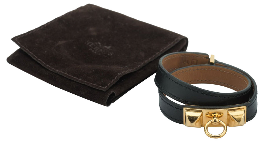 Hermès Black & Gold Double Bracelet
