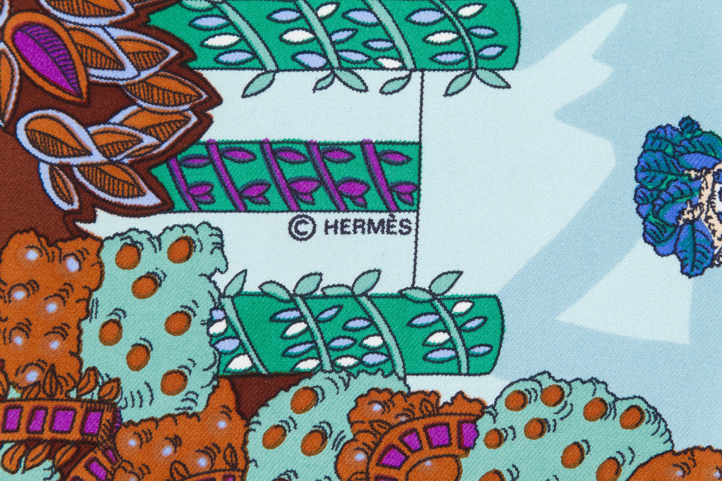 Hermès Le Paradis du Roy Scarf