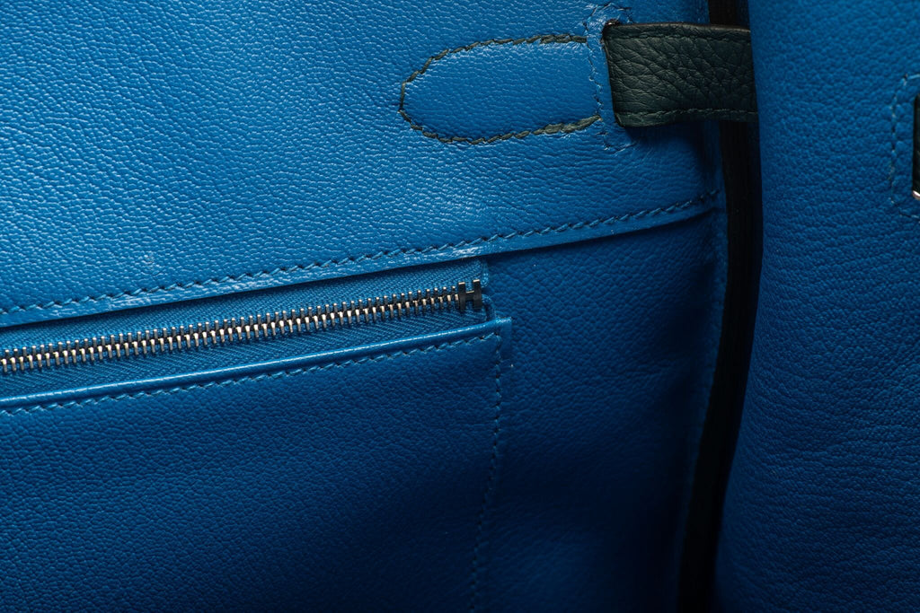 Hermès Vert Cypress 35cm Officier Birkin