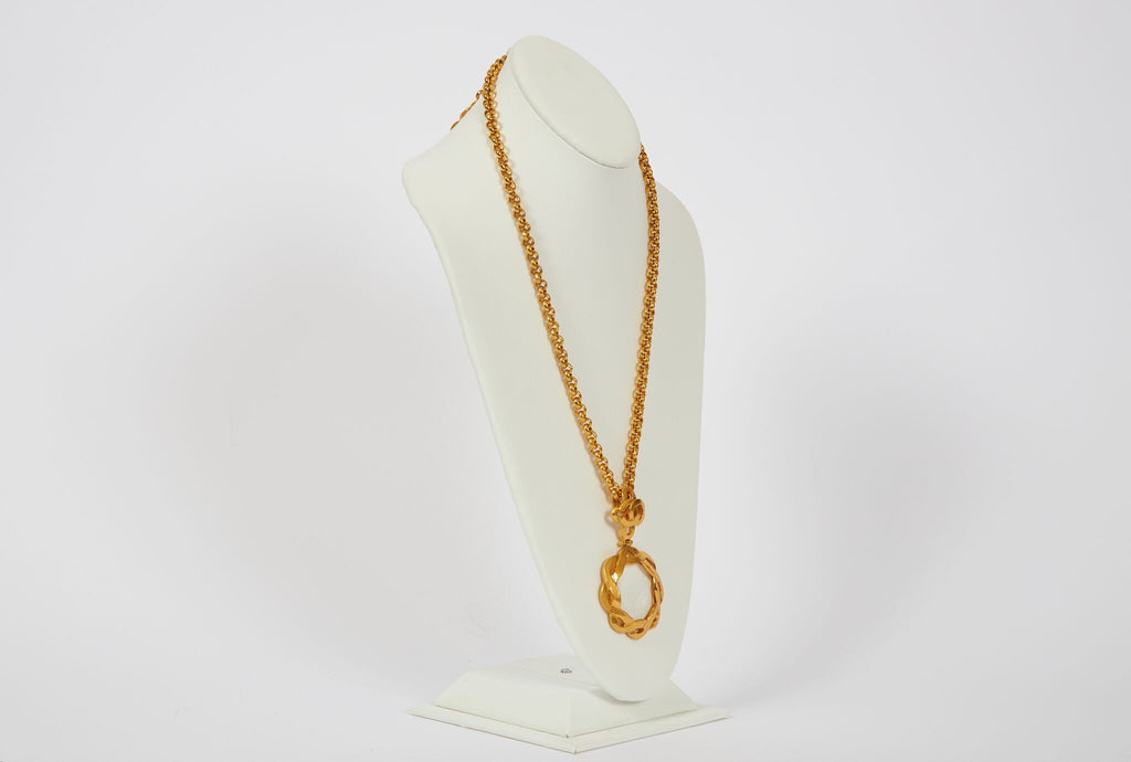 Chanel Woven Magnifier Pendant Necklace