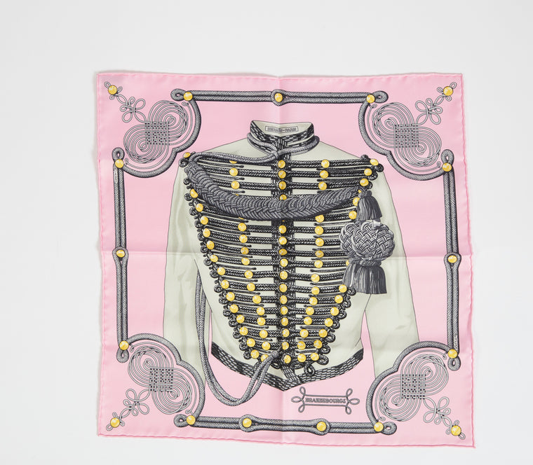 Hermès Pink Brandebourg Pochette Silk