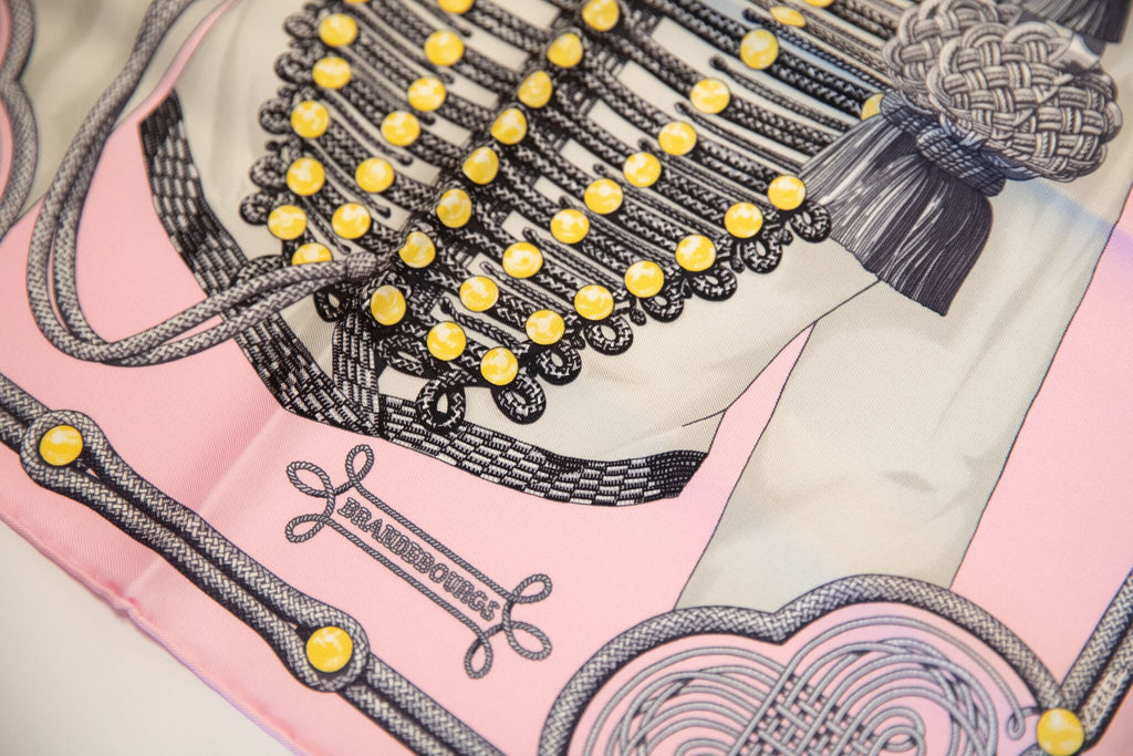 Hermès Pink Brandebourg Pochette Silk