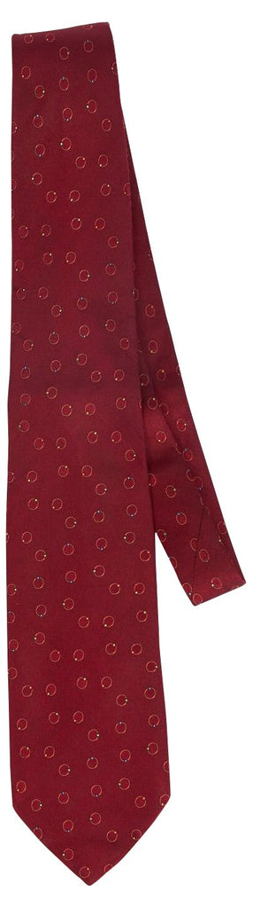 Hermès Red Silk Textured Tie w/ Box